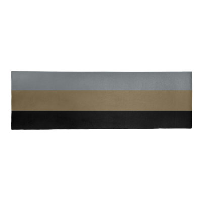 Tapis noir à rayures de hockey national