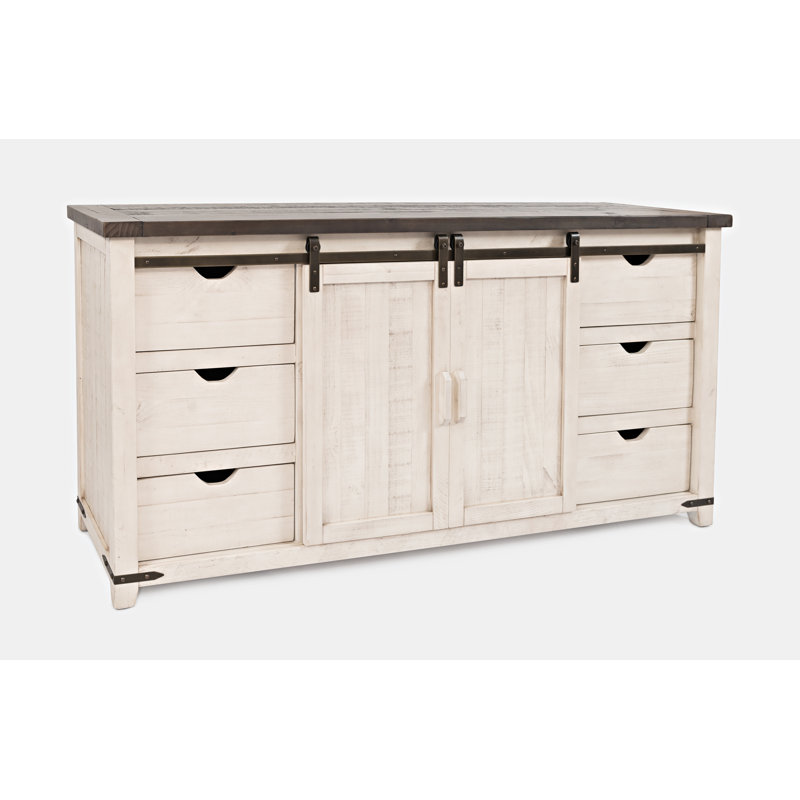 Karley 70'' Solid Wood Sideboard, Vintage White