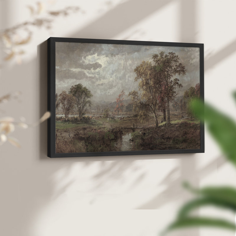 Paysages rétro-CCLxx - reproduction encadrée, H 8 po x l 10 po, Noir