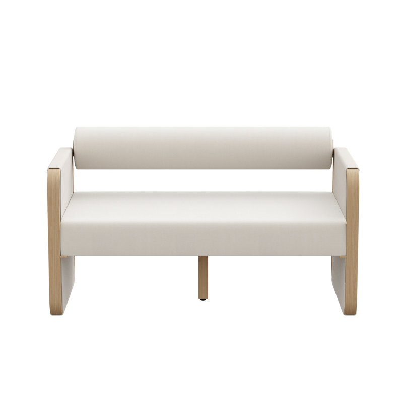 Outdoor Aluminum & HDPE Wicker Loveseat With Sunbrella Cushions, Beige