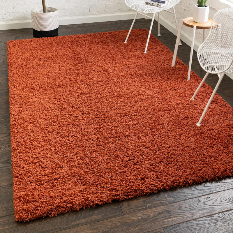 Santra Performance Indoor Rug, Rectangle 4'1" x 6'1", Terracotta