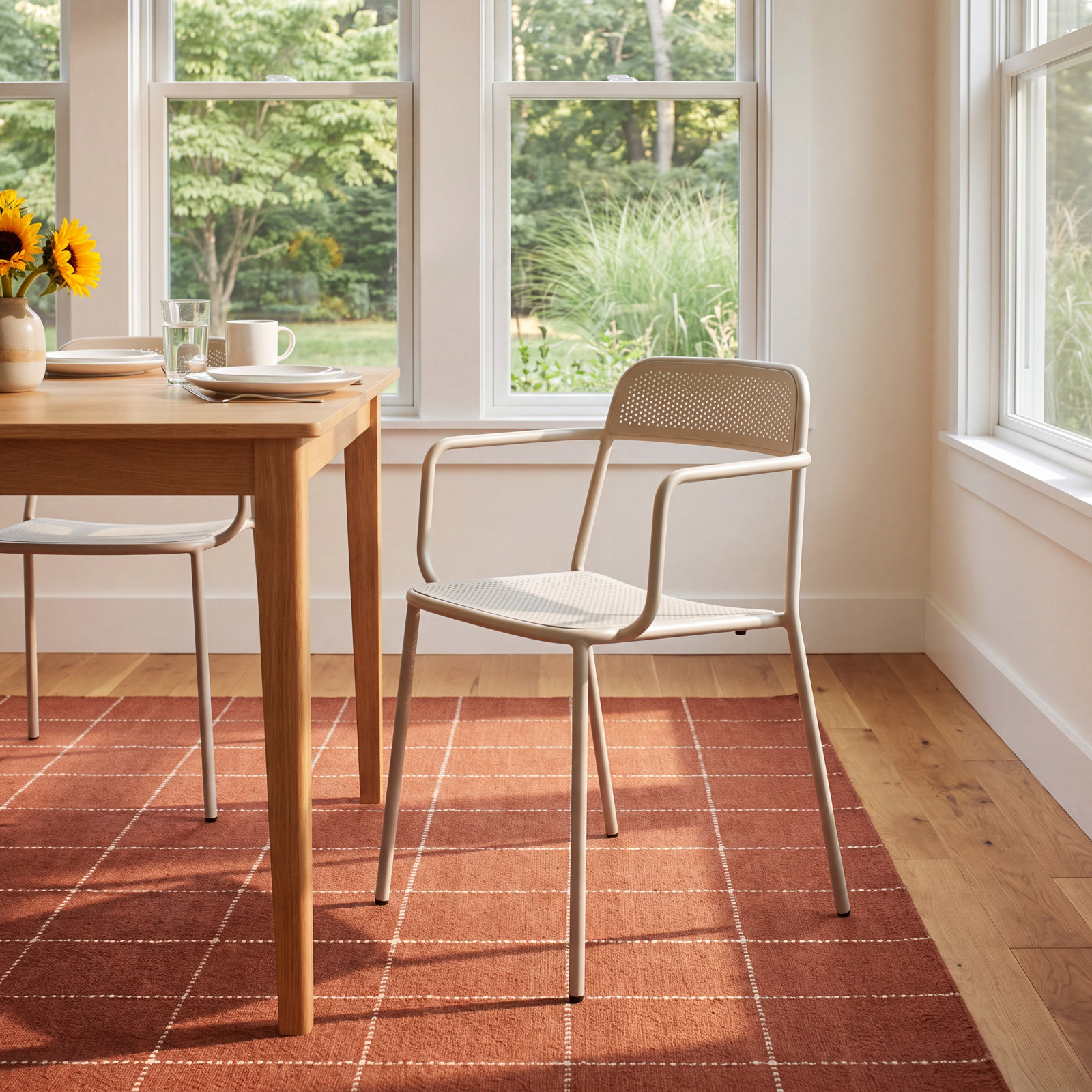 Trim Dining Armchair, Putty