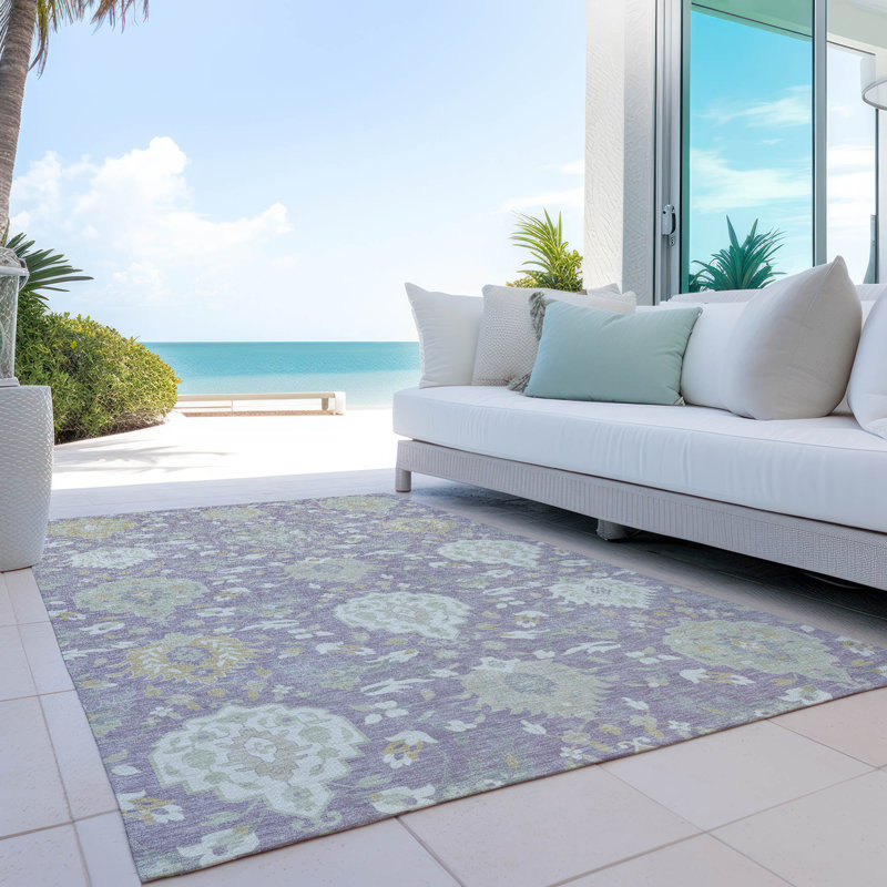 Machine Washable Indoor/Outdoor Chantille ACN1026 Rug, Rectangle 5' x 7'6"