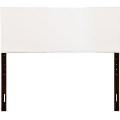Grand lit à hauteur réglable en blanc brillant - tête de lit à panneau en similicuir pour une apparence époustouflante et une hauteur polyvalente, rembourrage en mousse très confortable