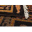 Tapis de bois one-of-kind-noué la 2010 shalimar noir/orange 5 pi 6 po x 8 pi zone de laine 4 po Céline