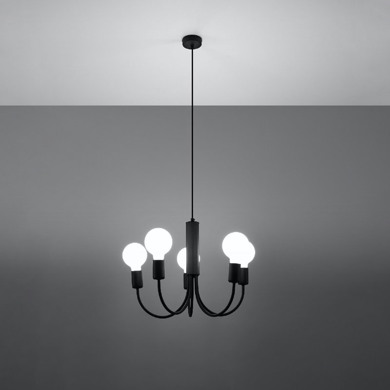 Clairton 5 - Light Candle Style Chandelier