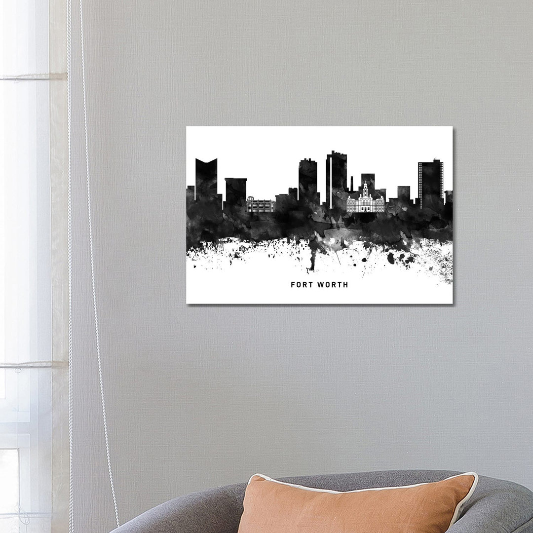 Fort Worth Skyline by WallDecorAddict - Wrapped Canvas Print