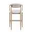 Ensemble de 2 chaises de salle à manger rembourrées avec tabouret de comptoir-15054317-15054316