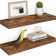 Miami 24" W x 8" D Floating Shelves Set with Invisible Wall Mount Brackets