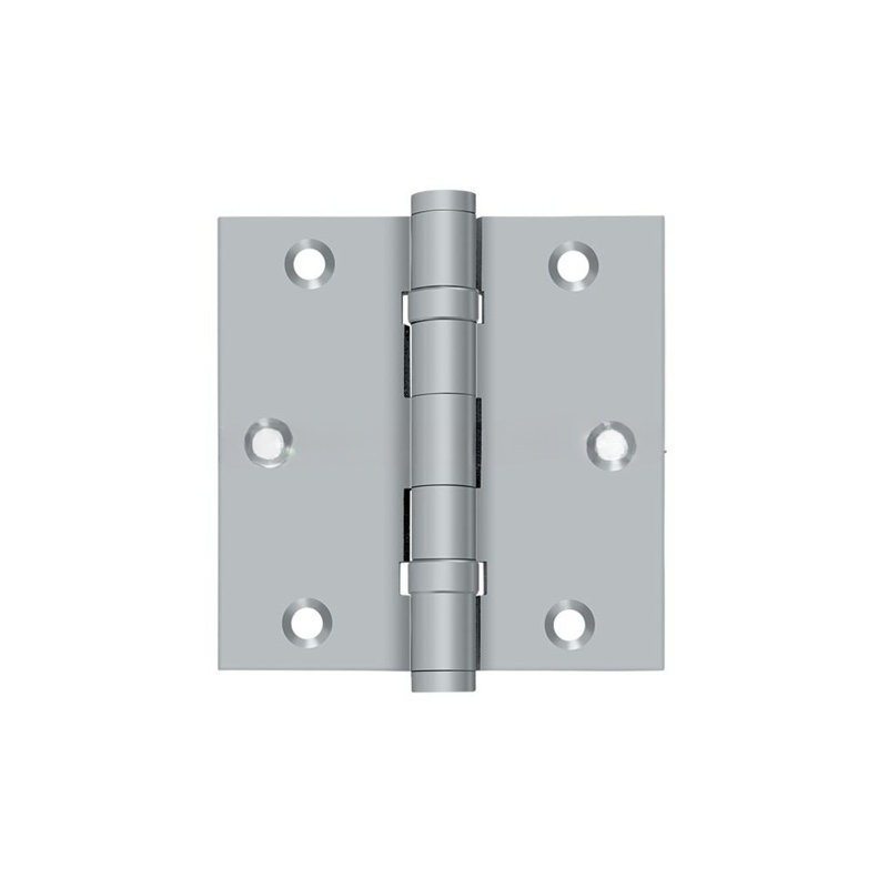 102'' x 102'' Butt Bearing Hinge, Brushed Chrome