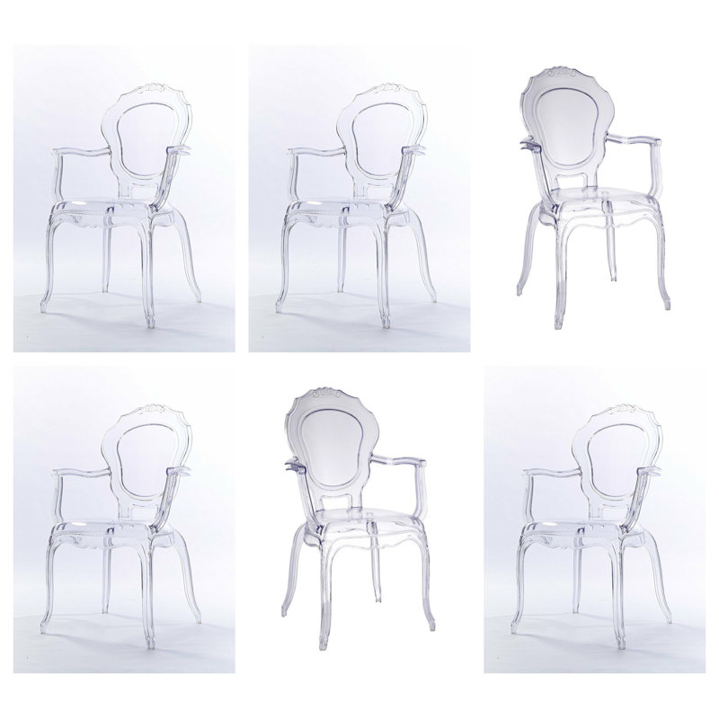 Chaise moderne et transparente (ensemble de 6)