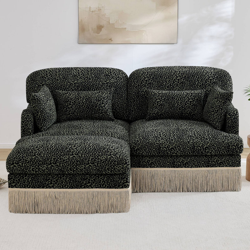 Canapé Comfy Chenille Leopard, Green