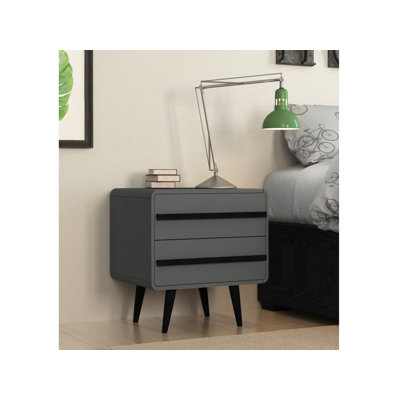 Sapelo 51cm W Manufactured Wood Bedside Table
