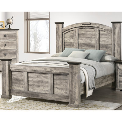 Contemporary Poster Bed Wooden Bedroom Furniture