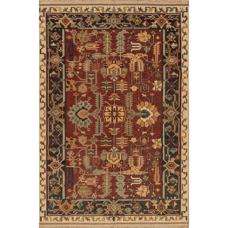 Discovery Flatweave Wool Area Rug in Brown/Red/Beige