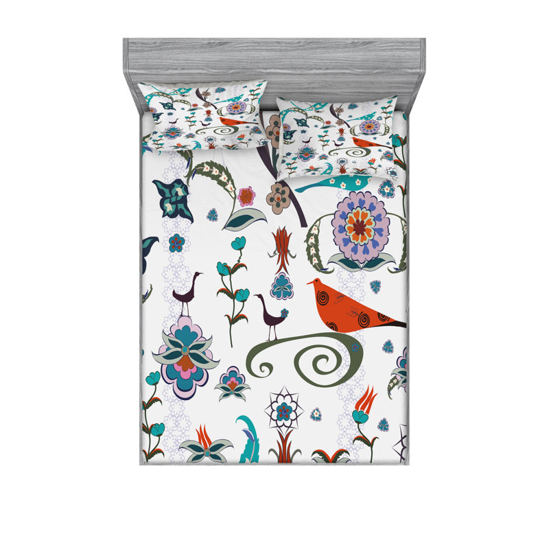 Microfiber Sheet Set, Queen Sheet Set with Fitted Sheet