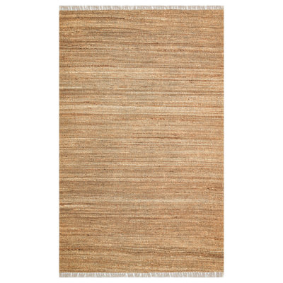 Tapis tissé à plat élégant, 4 pi x 6 pi, 100% polyester / coton, 2,7 lb / pi², sans velours | Facile à nettoyer, passer l'aspirateur et enlever les taches sans danger | Parfait pour le salon, la chambre à coucher et les espaces repas, design moderne