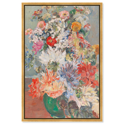 August 1906 Still Vase LR Canvas Floral & Botanical Print by Oliver Gal, Black Frame, 10 x 15