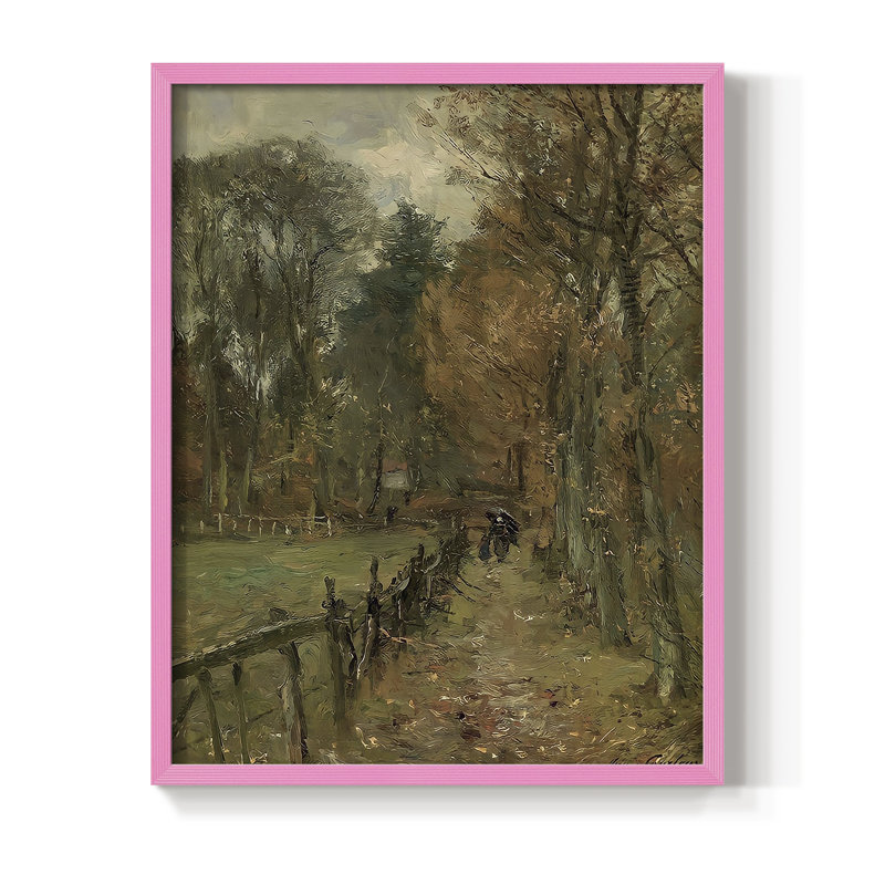 «Vintage Landscape CXI», reproduction encadrée - bois massif