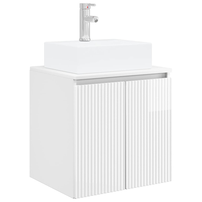 495 mm Bathroom Vanity, High Gloss White