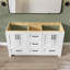 Armoire de salle de bain autoportante en bois massif 60 po x 36 po avec tiroir en queue d'aronde et porte à fermeture en douceur (assemblé)-92695980