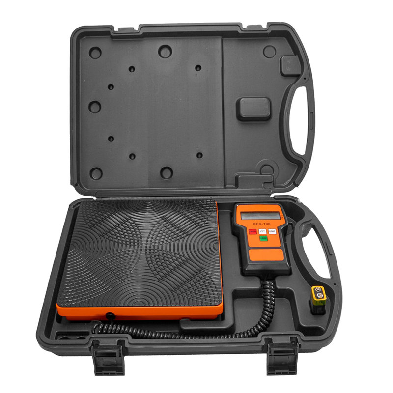 Balance réfrigérante 110 LBS HAVC charge récupération récupération Fréon, avec télécommande câblée, 2g balance électronique de haute précision de récupération numérique avec boîtier et pile sèche