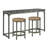 SOFA TABLE W/2 STOOLS