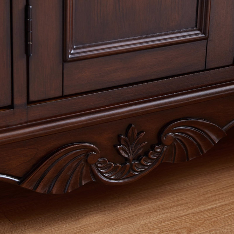 Walnut Solid + Manufactured Wood Shoe Storage Bench, 43.31" H x 47.24" W x 14.96" D