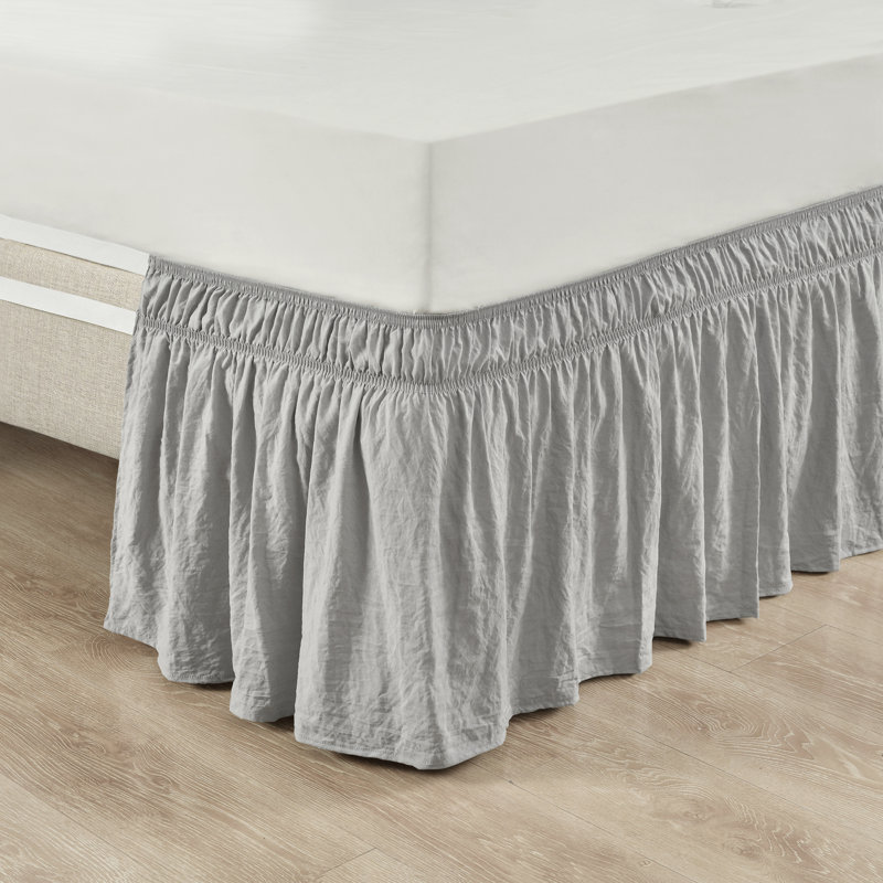 Jupe de lit 20 po , Double, Gris clair