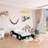 Wood Frame Twin Size Race Car-Shaped Platform Bed With Wheels-662726303-662726300