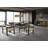 ACME Destin Dining Table, Sintered Stone & Walnut Finish