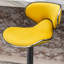 2 sièges pivotants réglables revêtus de velours de couleur jaune - Base en métal avec fonction et repose-pieds Hauteur de l'assise relevable en mousse de qualité et revêtement moelleux 2 tabourets de bar avec coussins rotatifs à 360 °-987095109