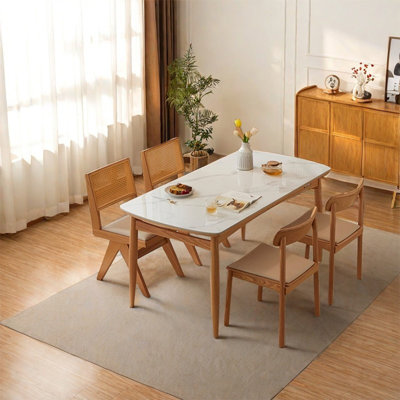 Simple modern rockplate dining table sets