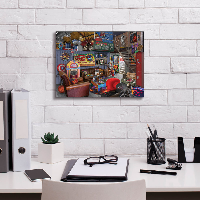 «The Hangout» par Bigelow, illustrations sur toile, H 12 po x l 16 po x P 0,75 po