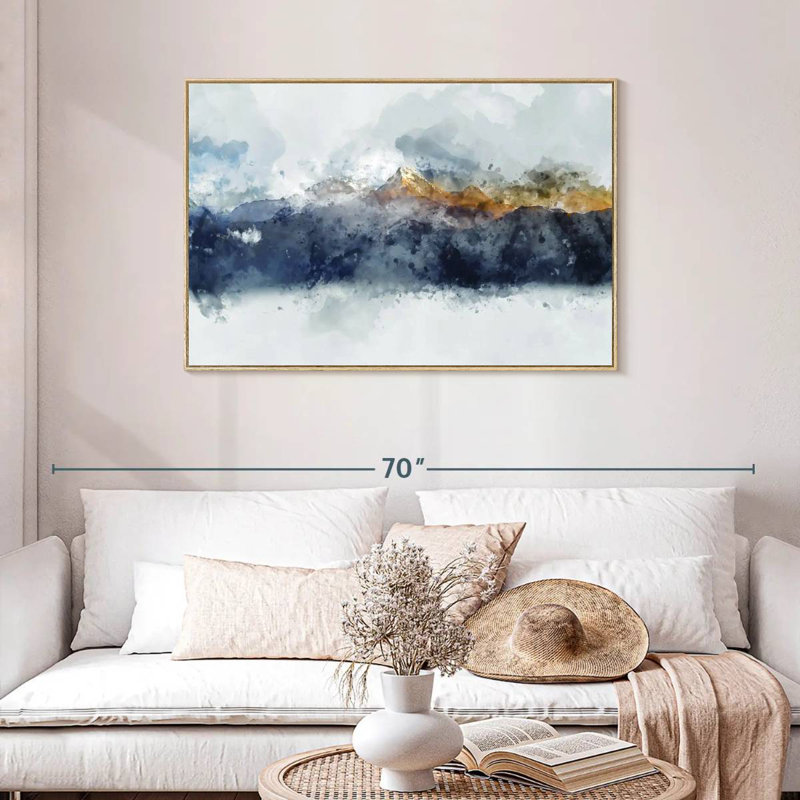 Bolan Mountain Range, Floating Frame Natural Wood, 43" X 29"