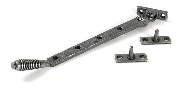 Reeded Stay, 29.6cm H x 1.6cm W x 0.9cm D, Pewter Patina