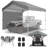 10x10 Carport 10x10 Pop up Canopy with 1 sidewall, Portable Garage,1-Button Push Centre Lock,  Instant Outdoor Carports-105589774