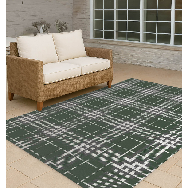 Tapis d'extérieur antidérapant à carreaux Christopher, Rectangulaire 3 pi x 5 pi