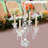 14"H 5-Arm Clear Crystal Glass Candle Holder