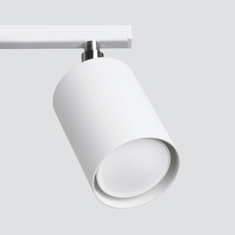 Lemmi Steel Flush Mount, White, 46x8x20 cm, 3 Lights
