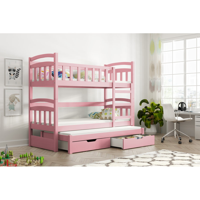 Helf Kids Bunk Bed and Mattress by Harriet Bee, Pink