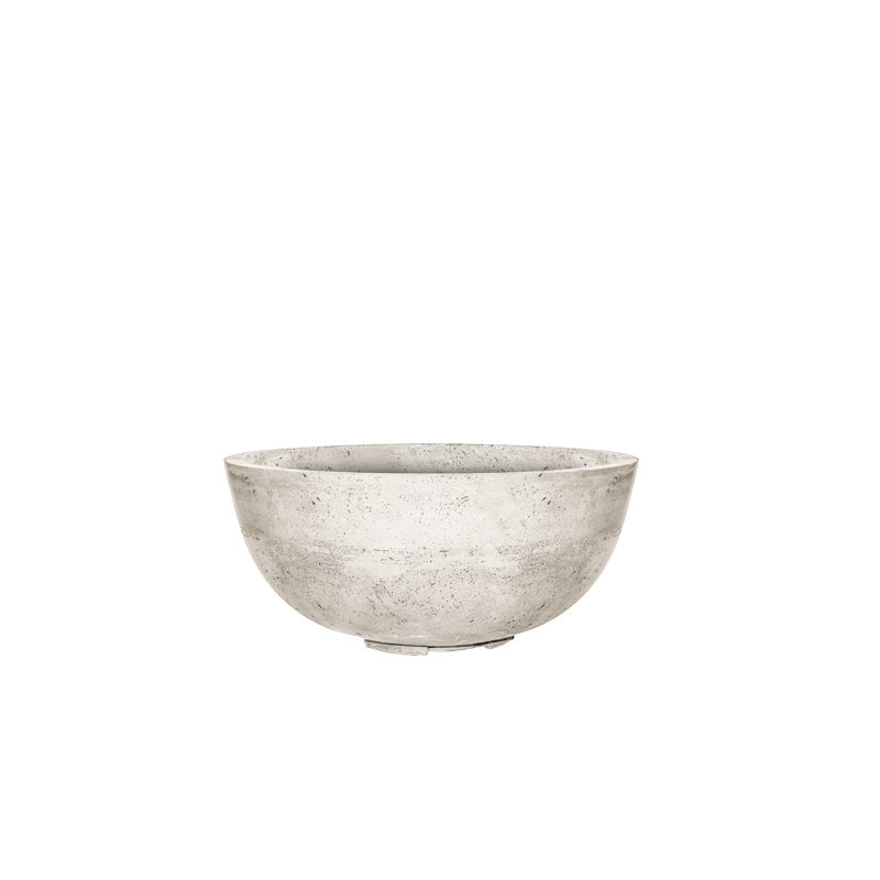Raposa Concrete Outdoor Fireplace, Liquid Propane, 18" H x 39" W x 39" D, Pewter Gray