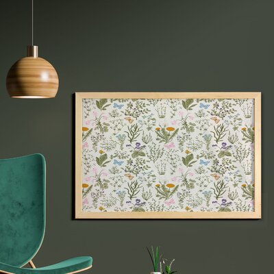 Ambesonne Floral Wall Art With Frame, Vintage Garden Plants Herbs Flowers Botanical Classic Design Art, Printed Fabric Poster For Bathroom Living Room -  East Urban Home, D95C41BDA4394C32A7080E11DBDAD0A6