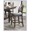 Light Oak Finish Counter Height Chairs Set of 2 with Padded Seats and Double Cross Back for Comfortable Dining