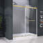 Porte de douche coulissante double sans cadre de 69 à 72 po x H 76 po avec verre trempé de 5/16 po-101838248