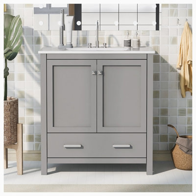 Ensemble de meuble-lavabo simple avec plateau 18,30 Letellier