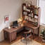 Bureau rectangulaire en bois massif brun clair-1751061718-1751061723