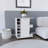 Kitchen Island with Storage and Cabinet, White / Macadamia Finish