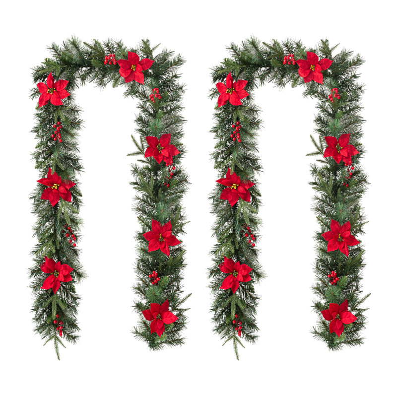 Guirlande de Noël de 2 pi avec 70 lumières chaudes et minuterie Soperton