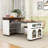 Rolling Kitchen Island with Fold-Out Dining Table, Storage Cabinet and Built-In Power Outlet-1924124754-1924124752